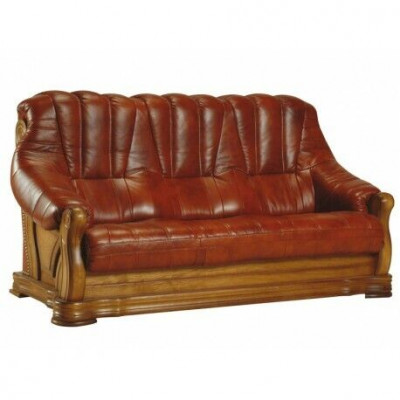 Antik Stil Ledersofa Couch Sofagarnitur 3+1+1 Sitzer Leder Italienisches Polster