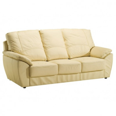 Klassische Wohnzimmer Garnitur 3+1+1 100% Vollleder Couch Sitz Polster