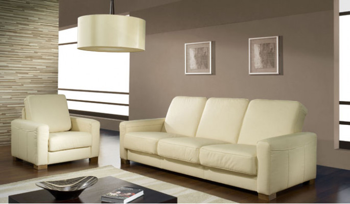Sofagarnitur Moderne 3+1 Sitzer Set Design Sofas Polster Couchen Leder