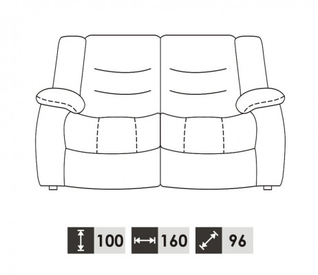 Kino Couch Dreisitzer Couch 2 Sitzer Polster Sofa Leder Sofas Couchen