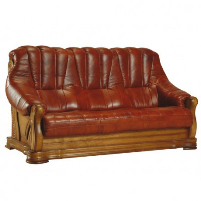 Sofa Dreisitzer Couch Klassische Neu Polster 3 Sitzer Leder Couchen