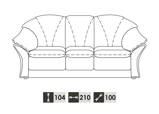 Design Relax Sofas Couch Polster Dreisitzer Couchen Kunstleder Sofa