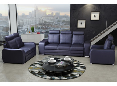 Design Sofa 3 Sitzer Relax Sofas Polster Moderne Dreisitzer Couch 100% Vollleder