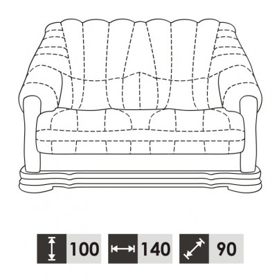 Klassische Zweisitzer Couch Sofas Polster Sofa 2 Sitzer Leder Couchen
