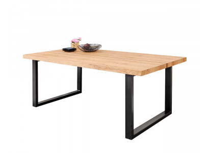 Metallbeine Tisch Natürliches Holz Neu Klassisches Schieben Loft Schatten 180x90
