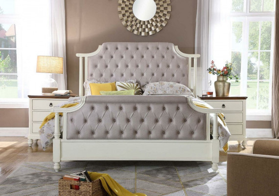 Schlafzimmer Komplett Set Königliches Barock Bett Schminktisch Nachttisch 6 tlg.