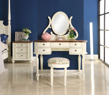 Schminktisch Spiegel Hocker Komplett Kommode Schlafzimmer Landhausmöbel Konsole