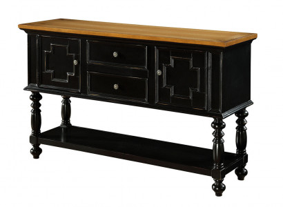 Kommode Anrichte Konsole Holz Schrank Garderobe Sideboard Design Möbel Schwarz