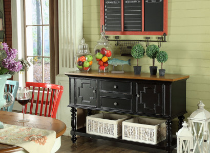 Hochschrank Kommode Anrichte Wohn Esszimmer Kommoden aus Holz Sideboard Anrichte