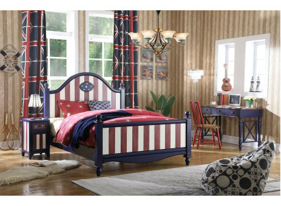 Bett Nachttisch 3tlg. Schlafzimmer Set Design American Stil Luxus Betten Gruppe