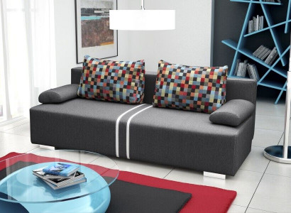 Schlafsofa 3-Sitzer mit Schlaffunktion, Bettkasten und Klappcouch - Designer Sofa