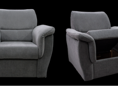 Moderner Sessel Fernseh Sofa 1 Sitzer Couch Designer Textil Sofas Polster