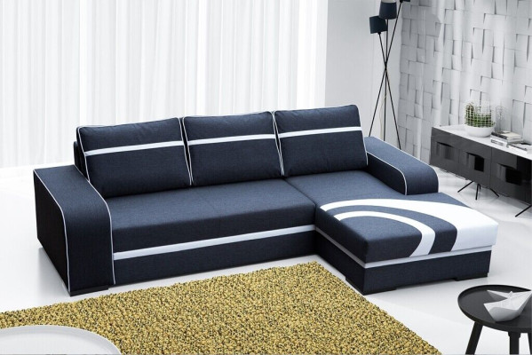 Schlafsofa Ecksofa Couch mit Bettfunktion und Polsterung - Moderne Garnitur mit Schlaffunktion NEU 