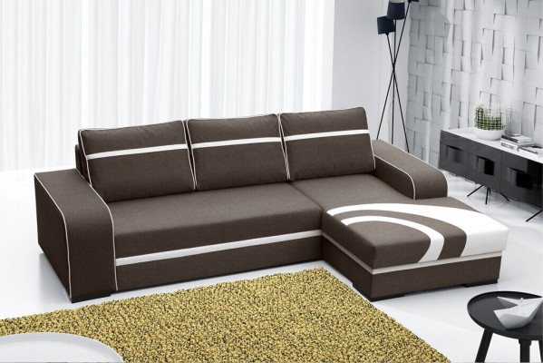 Schlafsofa Ecksofa Couch mit Bettfunktion und Polsterung - Moderne Garnitur mit Schlaffunktion NEU 