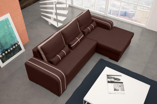Schlafsofa Ecksofa Sofas Couch mit Bettfunktion und Polsterung - Moderne Garnitur mit Schlaffunktion