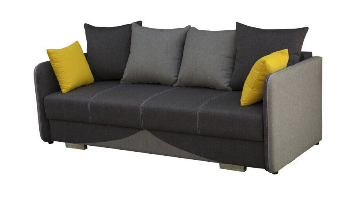 Schlafsofa Klappcouch 3-Sitzer Schlaffunktion + Bettkasten Couch Sofa Klappsofa