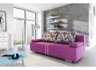 Schlafsofa Stoff Sofa Couch Textil Polster Neu Garnitur Bettfunktion 3 Sitz