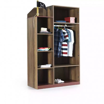 Kinderzimmer Piraten Bett Schiff Kleiderschrank Tisch Doppelte Betten 5tlg