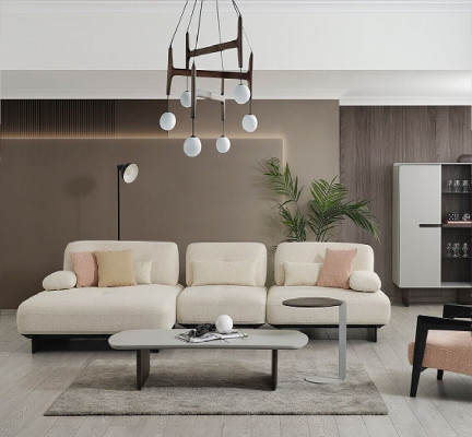 Wohnzimmer Textil Sofa Luxuriöse L-Form Couch Ecksofa Designer Möbel