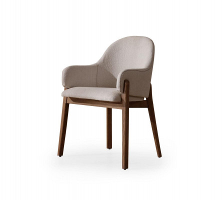 Brauner Exklusiver Esszimmer Set Esstisch 6x Stühle Polsterstühle 7tlg
