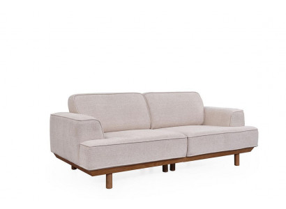 Elegante Wohnzimmer Couch Weißer 3-Sitzer Luxuriöses Polster Sofa Neu