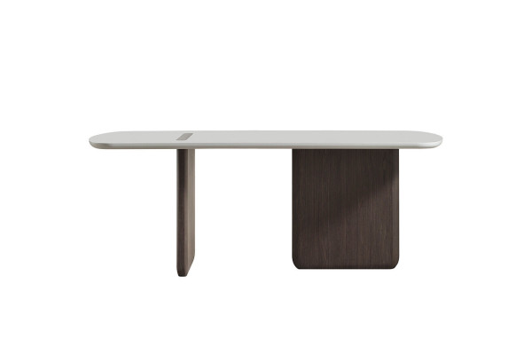 Esszimmer Möbel Abgerundeter Esstisch 4x Stühle Luxus Holz Garnitur 5tlg
