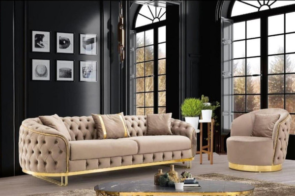 Designer Wohnzimmer Set Besteht aus 2x 3-Sitzer Sofas+2x Sessel 4tlg.
