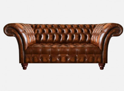Edle Chesterfield Couchen Braune Wohnzimmer Leder Sitzcouch Textilsofa