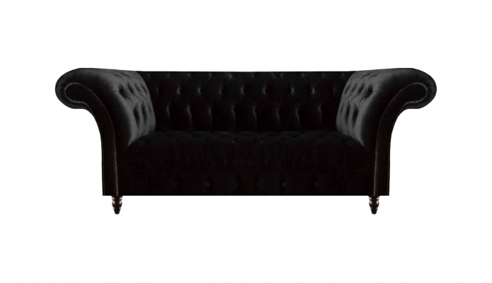 Komplett Schwarze Chesterfield Couch Designer Textilsofas Polstercouch