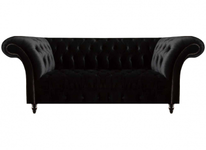 Komplett Schwarze Chesterfield Couch Designer Textilsofas Polstercouch