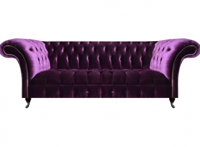 Komplette Lila Chesterfield Sitzmöbel Wohnzimmer Designer Textilsofas