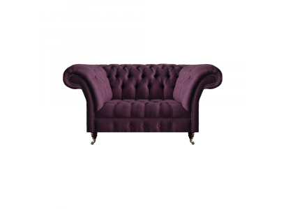 Lila Chesterfield Polstersofa Wohnzimmer Designer Zweisitzer Edle Couch
