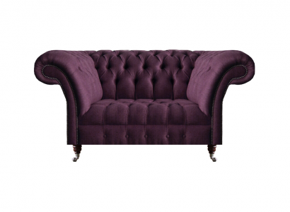 Lila Chesterfield Polstersofa Wohnzimmer Designer Zweisitzer Edle Couch