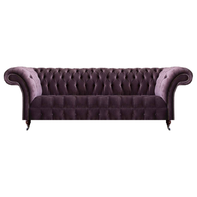 Lila Chesterfield Wohnzimmer Viersitzer Designer Polstercouch Edle Möbel