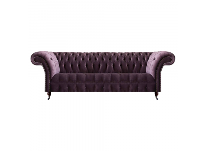 Lila Chesterfield Wohnzimmer Viersitzer Designer Polstercouch Edle Möbel