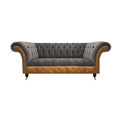 Luxuriöse Graue Chesterfield Sitzmöbel Wohnzimmer Couchen Edle Sofas