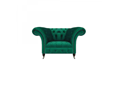 Luxus Einrichtung Sessel Chesterfield Wohnzimmer Textil Möbel Polstermöbel