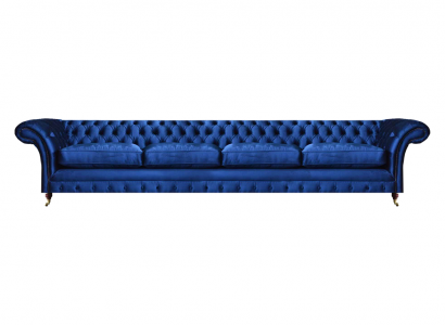 Luxus Modern Sitzmöbel Sofa Viersitzer Couch Blau Chesterfield Wohnzimmer