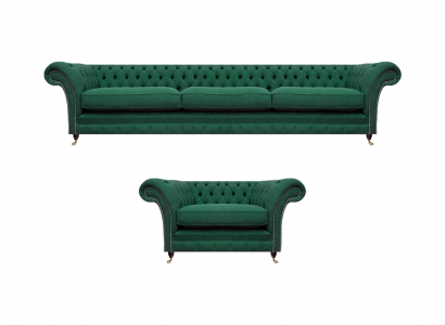 Luxus Textil Stoff Sofa Dreisitze Einrichtung Wohnzimmer Sessel Chesterfield