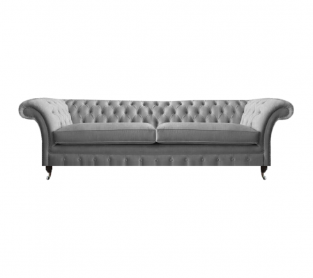 Luxus Sofa Couch Zweisitzer Wohnzimmer Chesterfield Designer Polster Grau