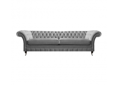 Luxus Sofa Couch Zweisitzer Wohnzimmer Chesterfield Designer Polster Grau