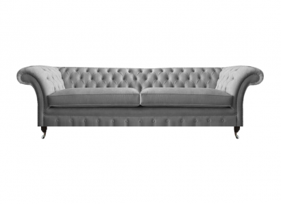 Luxus Sofa Couch Zweisitzer Wohnzimmer Chesterfield Designer Polster Grau