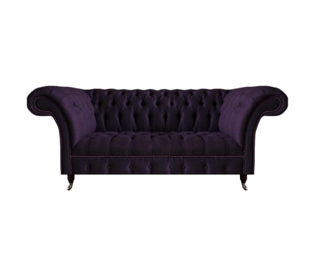 Luxus Sofa Dreisitze Lila Polstermöbel Wohnzimmer Couch Chesterfield Neu