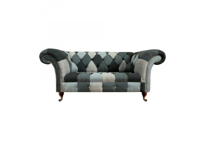 Mehrfarbig Luxus Sofa Zweisitzer Couch Wohnzimmer Textil Möbel Sitz Chesterfield