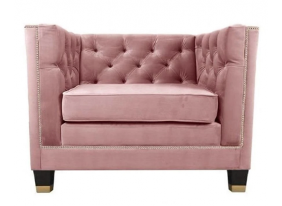Sessel Chesterfield Textil Stoff Lila Kreative Möbel Neu Wohnzimmer Modern Rosa