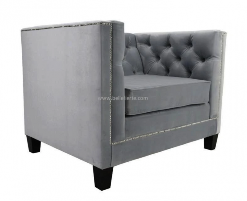 Sessel Chesterfield Textil Stoff Lila Kreative Möbel Neu Wohnzimmer Modern Rosa