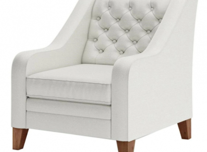 Sessel Textil Stoff Weiß Kreative Möbel Neu Wohnzimmer Modern Chesterfield loft