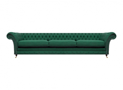 Wohnzimmer Sofa Dreisitze Couch Textil Stoff Einrichtung Luxus Chesterfield
