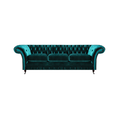 Wohnzimmer Grün Dreisitzer Sofa Couch Textil Möbel Polstersitz Möbel