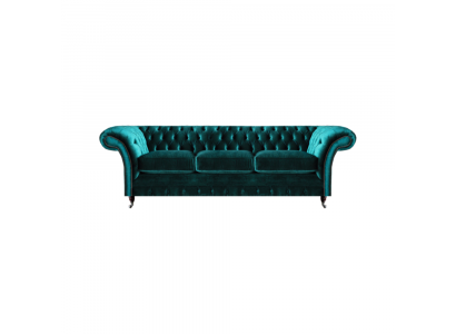 Wohnzimmer Grün Dreisitzer Sofa Couch Textil Möbel Polstersitz Möbel